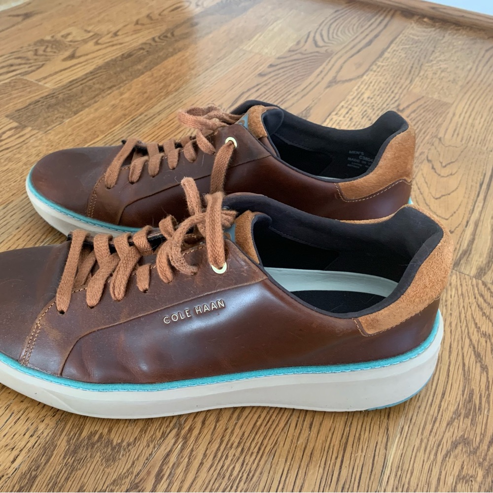 Cole Haan Men's Brown Sneakers with White Sole